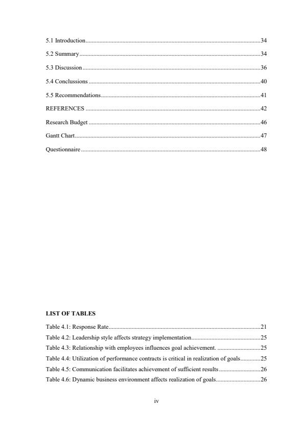 Page 4 – Effect of organization culture on performance of telecommunication companies: BSc Finance Research Project Report – Kenyaplex