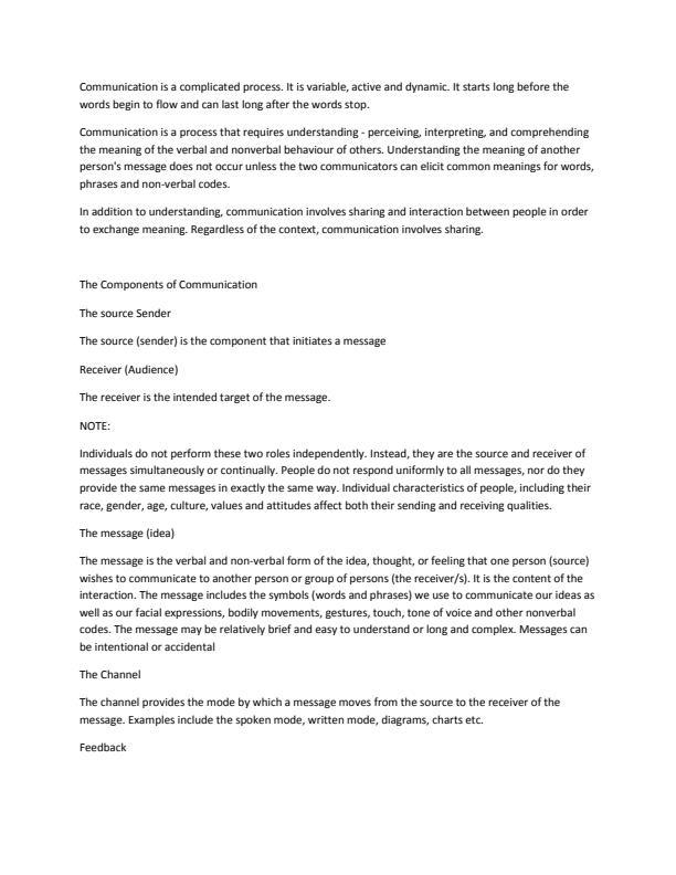 Page 2 – COS 100: Communication Skills Notes – Kenyaplex