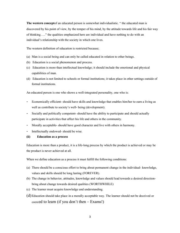 Page 3 – EDF 111: Introduction to Education Notes – Kenyaplex