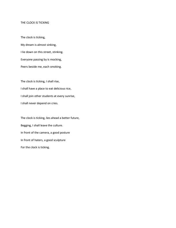 Page 1 – Poem: The Clock is Ticking – Kenyaplex