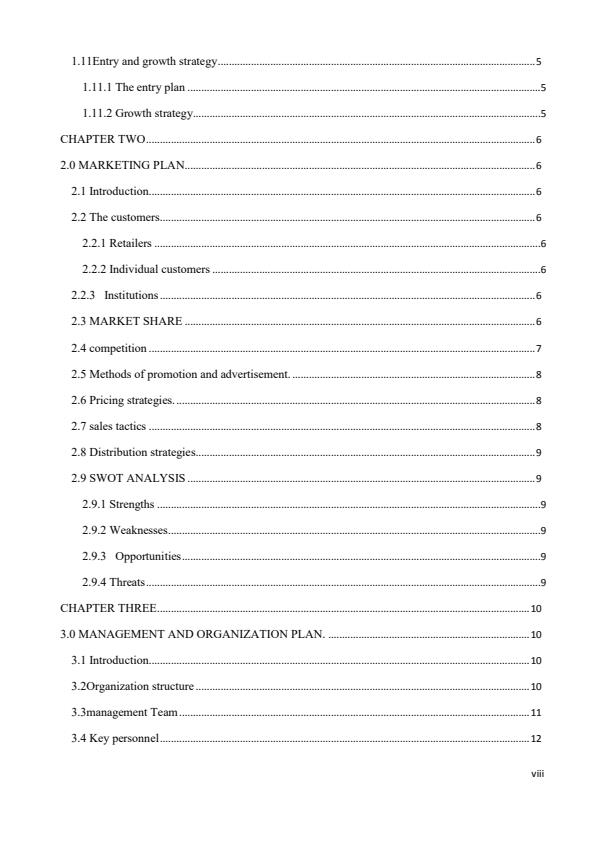 Page 3 – Electronics Shop Business Plan – Kenyaplex