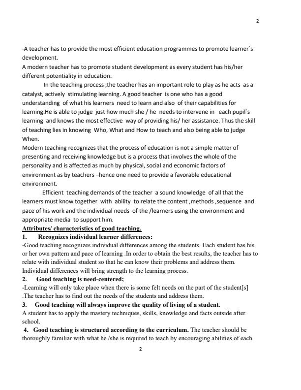 Page 2 – CIM 210: General Methods of Teaching Notes - Moi University – Kenyaplex