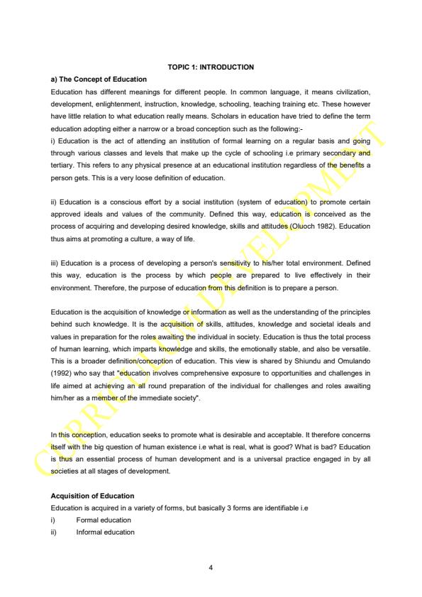 Page 4 – CIM 230: Curriculum Development Notes – Kenyaplex