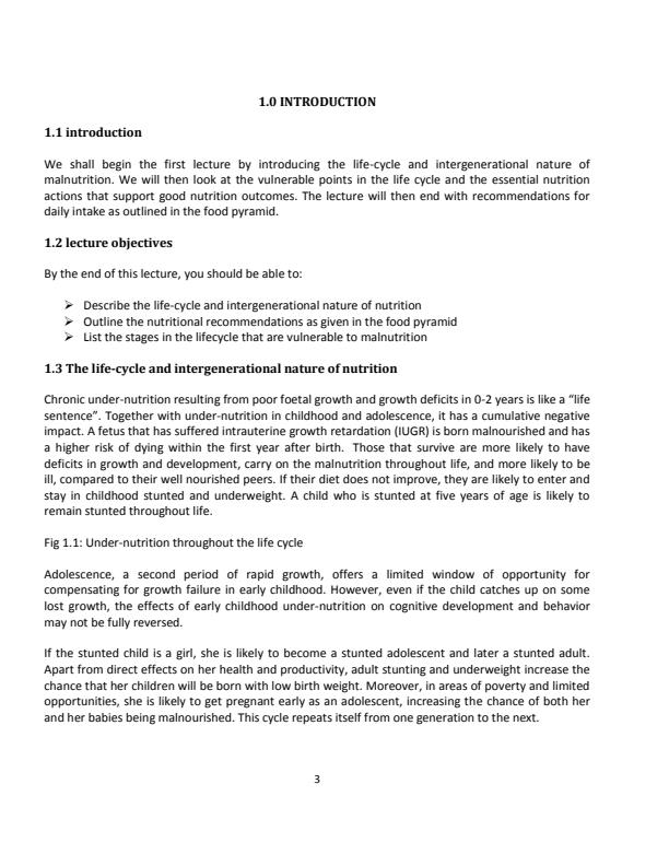 Page 3 – Nutrition in the Life Cycle Notes - KMTC Diploma/Certificate in Nutrition and Dietetics – Kenyaplex