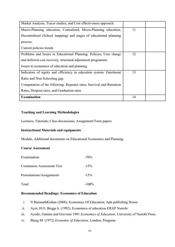 Page 3 – BEM 2209: Educational Planning and Economics Notes – Kenyaplex