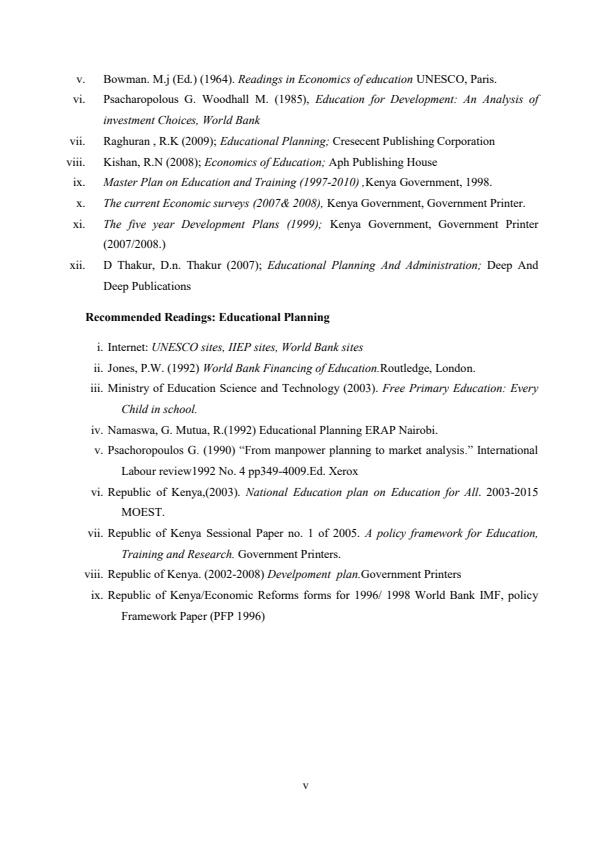 Page 4 – BEM 2209: Educational Planning and Economics Notes – Kenyaplex
