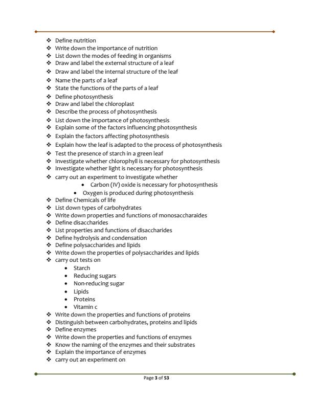 Page 3 – Simplified, Well Researched Form 1 Biology Notes – Kenyaplex