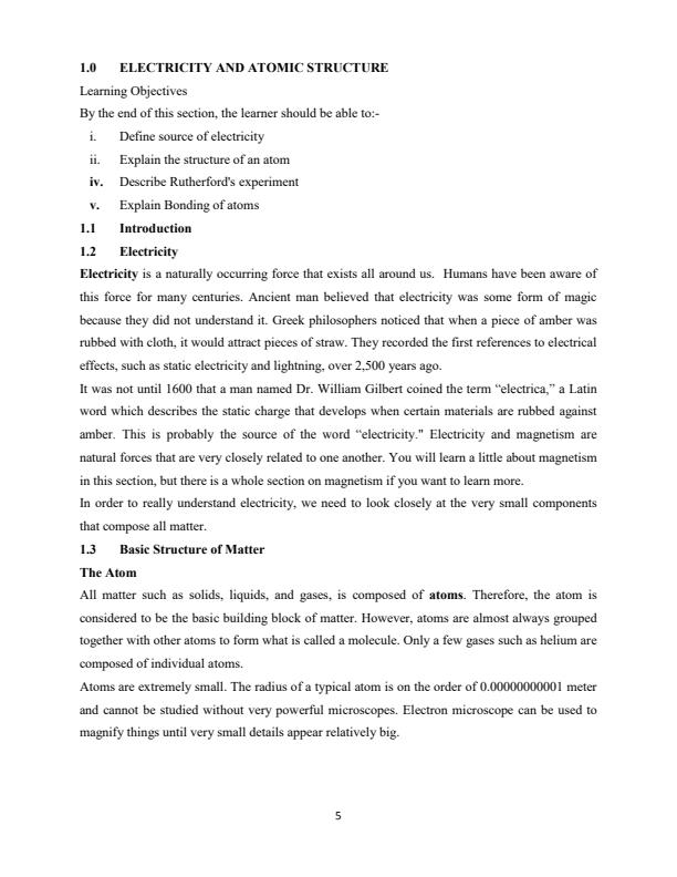Page 4 – BPY 1101: Basic Electricity and Optics Notes – Kenyaplex