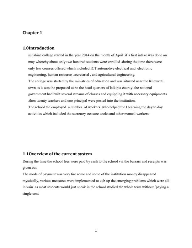 Page 1 – Trade Project Report: School Management Information Systems – Kenyaplex