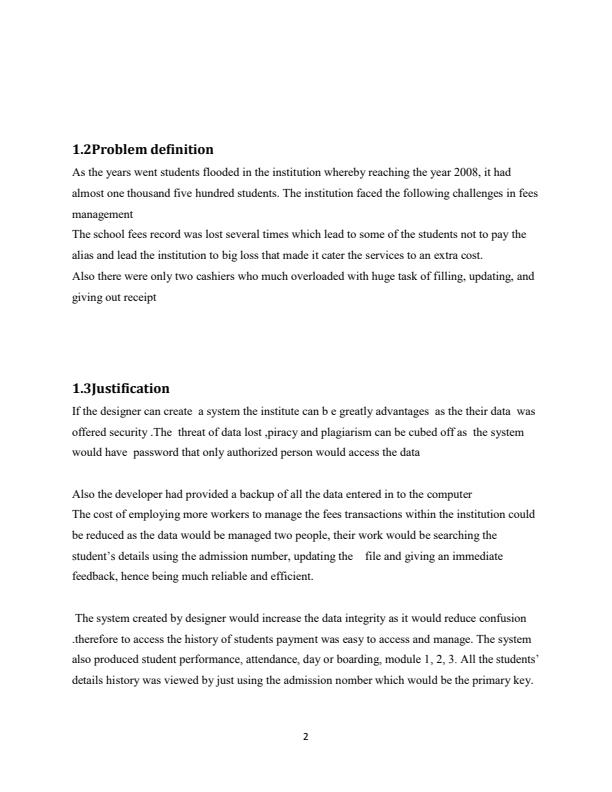 Page 2 – Trade Project Report: School Management Information Systems – Kenyaplex