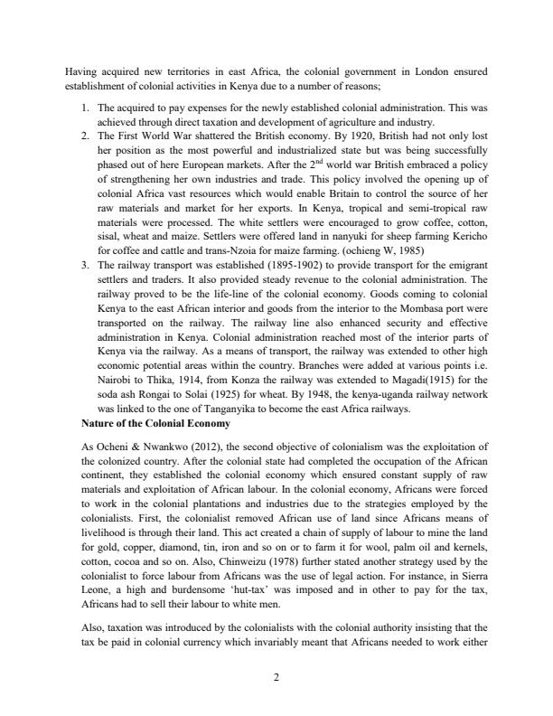 Page 2 – HIS 421: Kenya