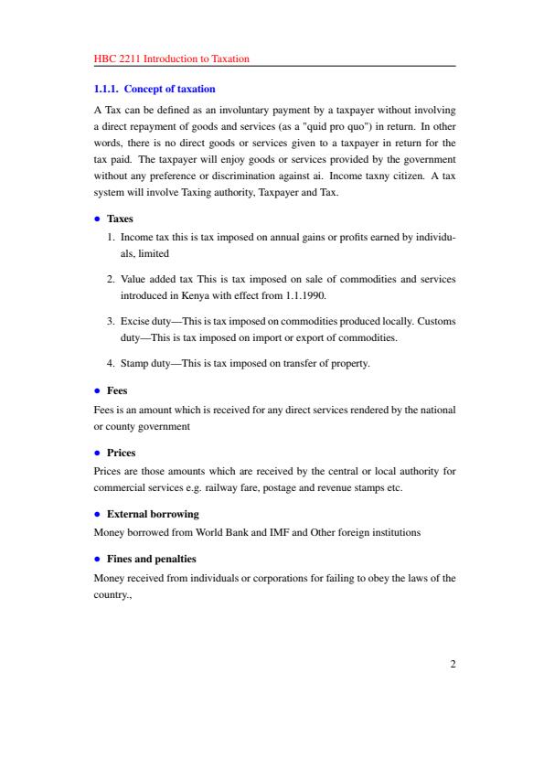 Page 2 – HBC 2211: Introduction To Taxation Notes – Kenyaplex
