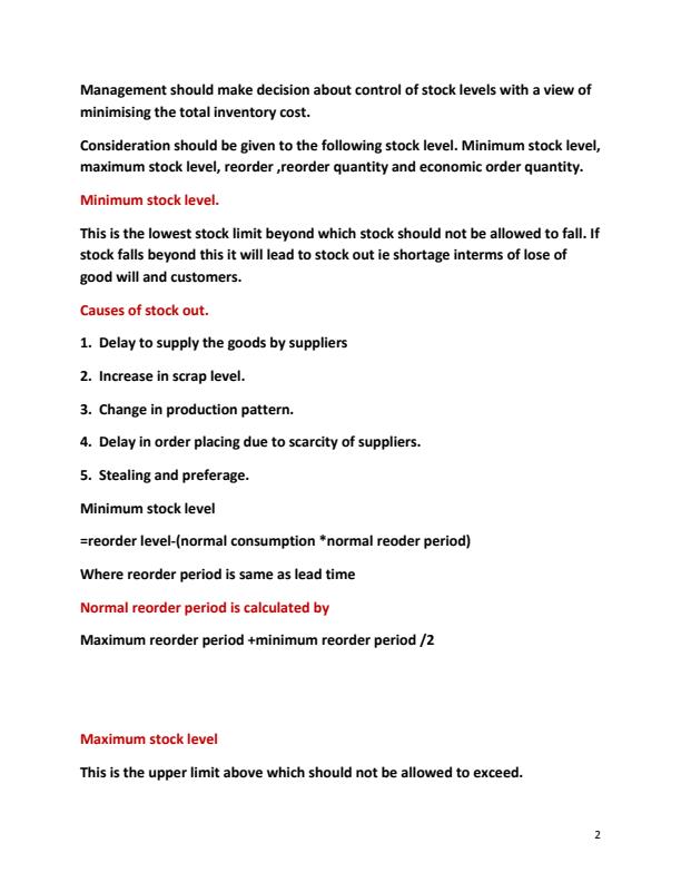 Page 2 – Quantitative Techniques Notes  – Kenyaplex