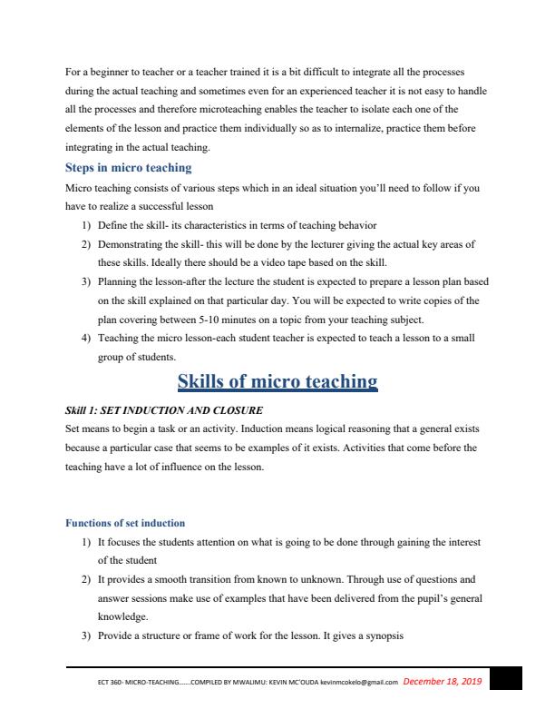 Page 3 – ECT 360: Micro-Teaching Notes – Kenyaplex