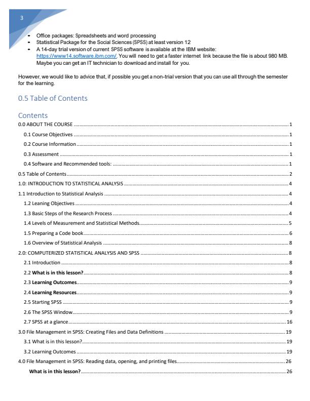 Page 1 – UCI 304: Statistical Analysis Using SPSS – Kenyaplex