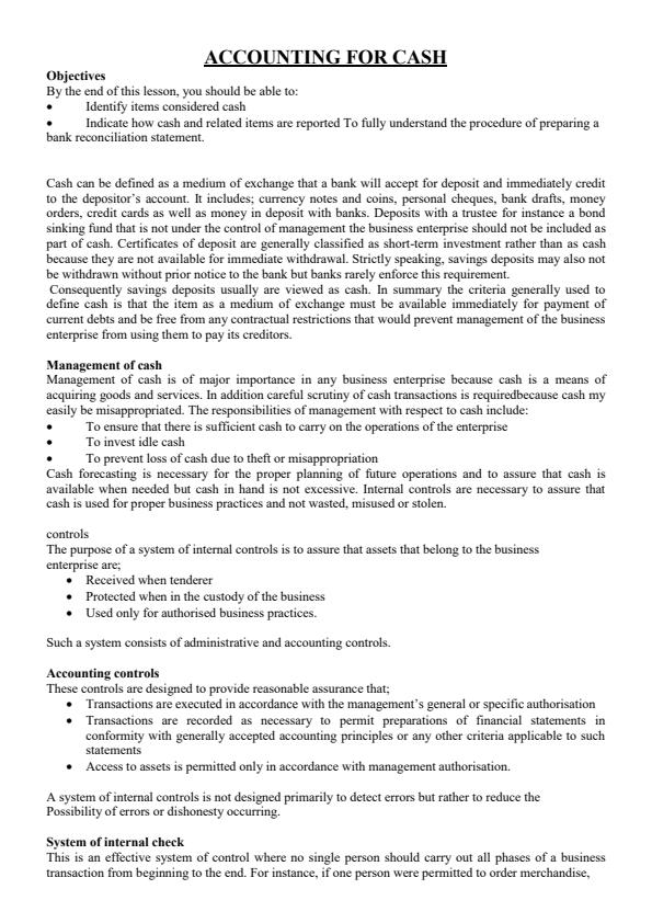 Page 1 – Accounting For Cash Notes – Kenyaplex