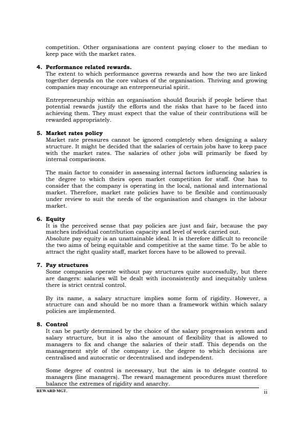 Page 2 – Reward Management Notes For Higher Diploma in Human Resource Management – Kenyaplex