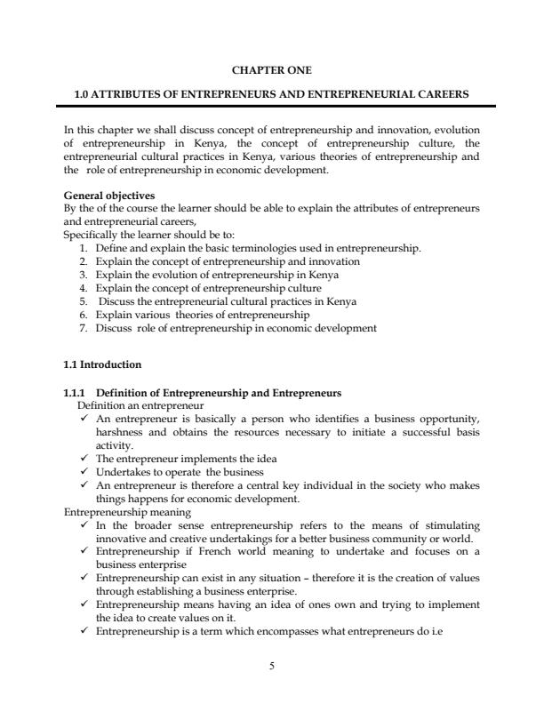 Page 2 – ECU 005: Entrepreneurship Notes – Kenyaplex