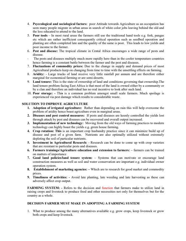 Page 2 – Diploma in Agriculture: Crop Production Notes First Year – Kenyaplex