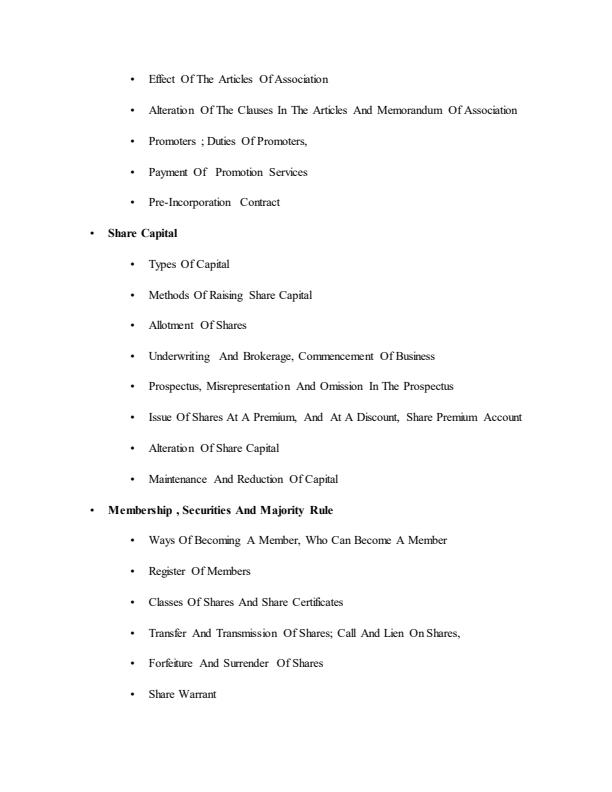 Page 2 – Company Law Notes BBM: 4th Year – Kenyaplex