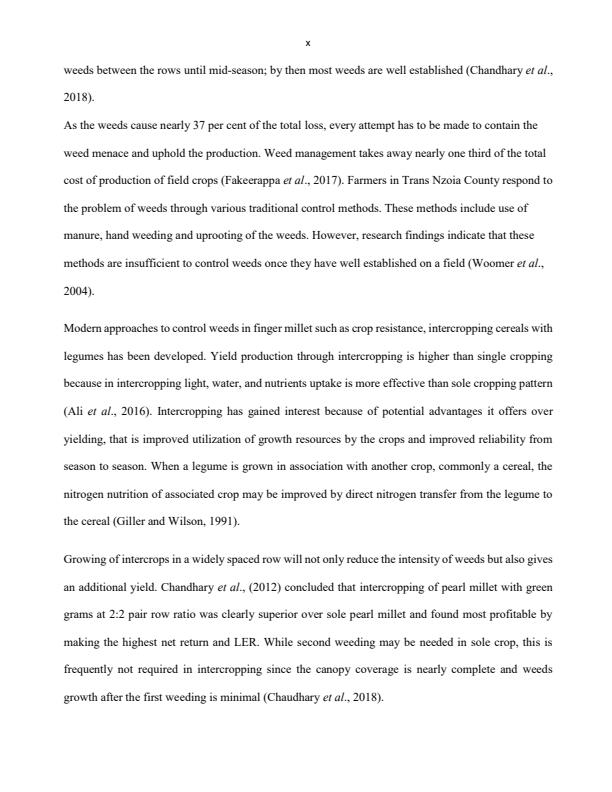 Page 2 – Effects of intercropping finger millet (eleusine coracana) with common beans (phaseolus vulgaris) on weed management in Trans Nzoia county Kenya – Kenyaplex