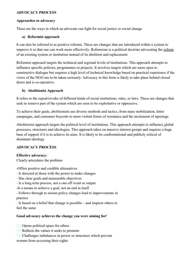 Page 1 – Advocacy and Lobbying Notes on Advocacy Process – Kenyaplex