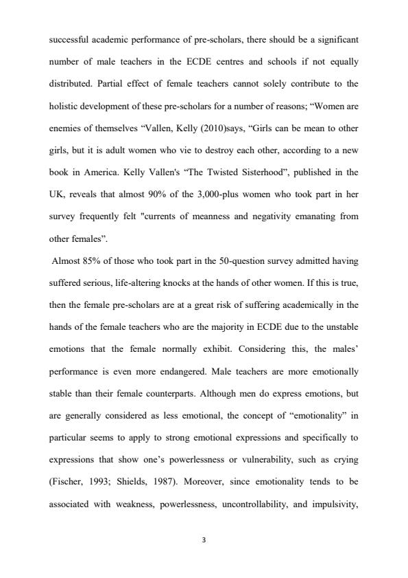 Page 3 – Influence of Male Teachers on Academic Performance of Preschool Children – Kenyaplex