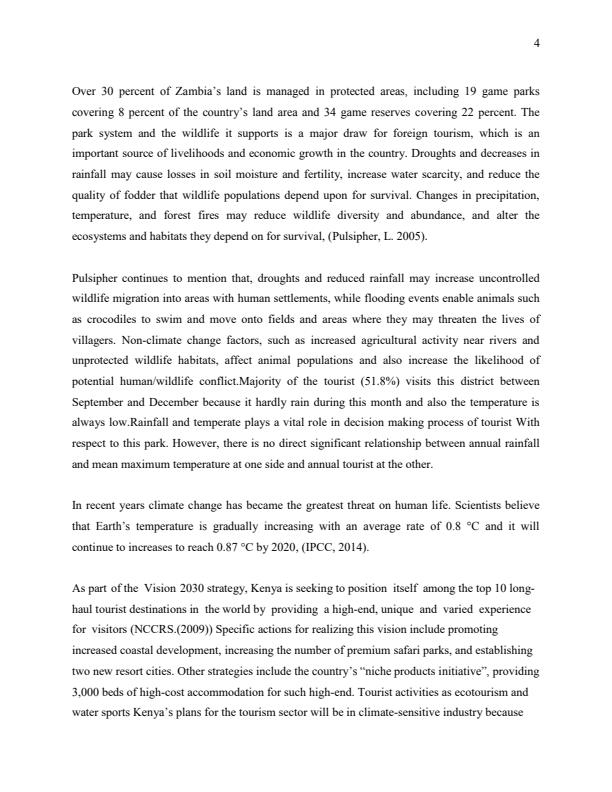 Page 4 – Effects of Climate Change on Tourist Activities at Samburu National Reserve, Kenya – Kenyaplex