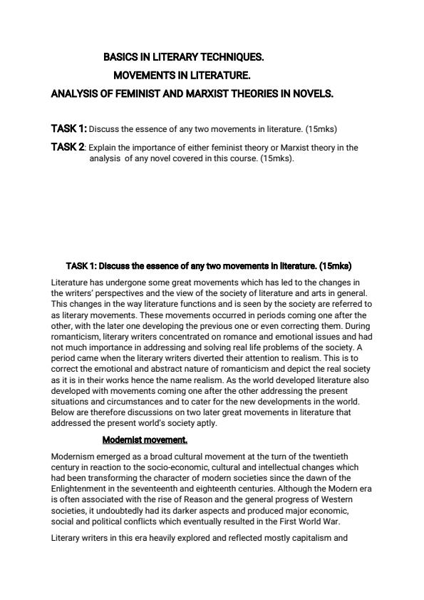 Page 1 – Analysis of feminist and marxist theories in novels. – Kenyaplex