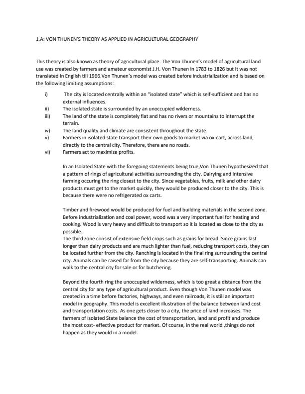 Page 1 – GEO410: Agricultural Geography CAT Questions and Answers – Kenyaplex