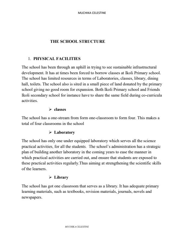 Page 1 – Sample Academic Portfolio – Kenyaplex