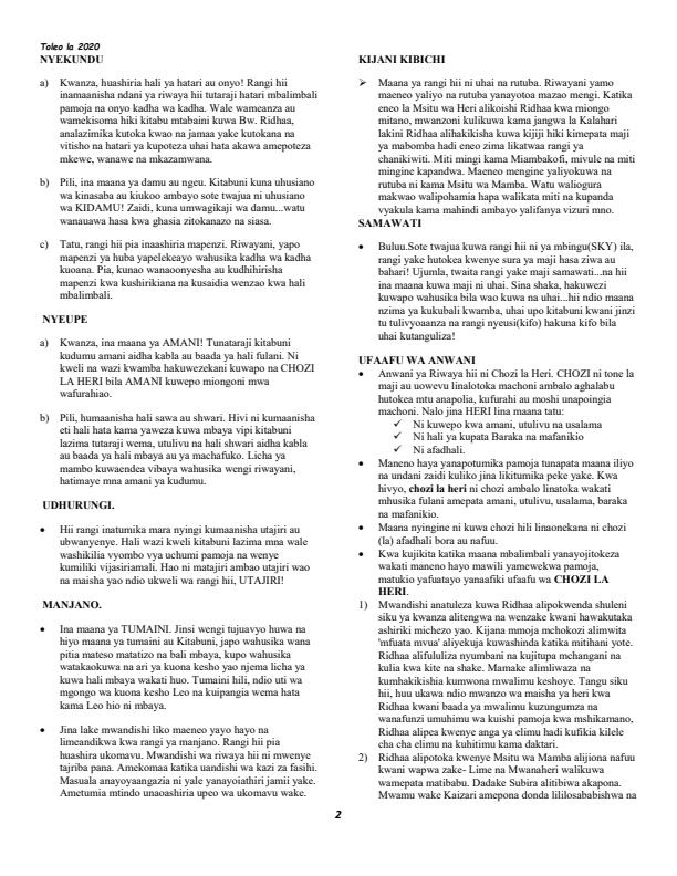 Page 2 – Chozi La Heri: Mwongozo 2020 – Kenyaplex