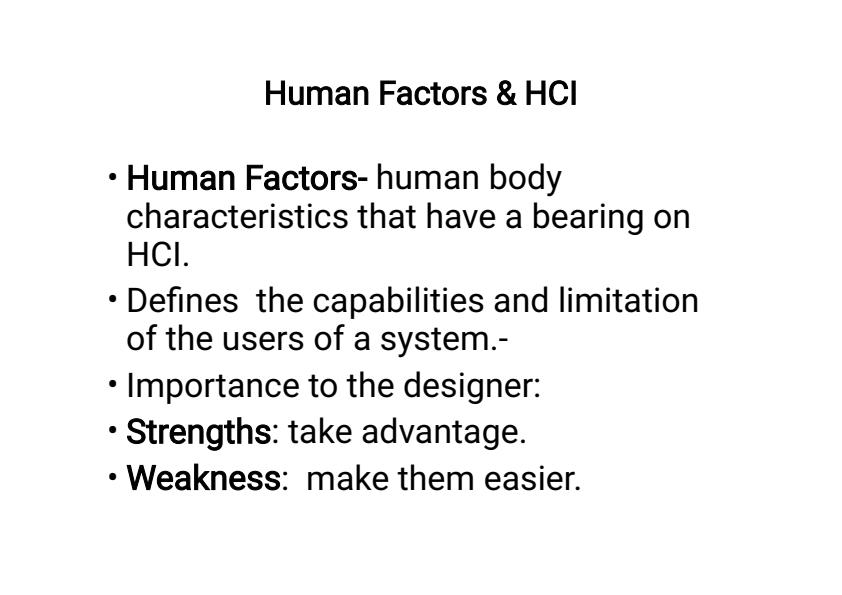 Page 1 – Discusses various human factors that influence way human interact with computer – Kenyaplex