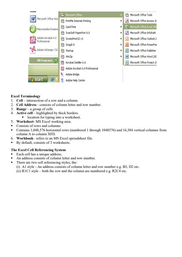 Page 2 – Notes on data analysis and manipulation using spreadsheets: Ms Excel – Kenyaplex