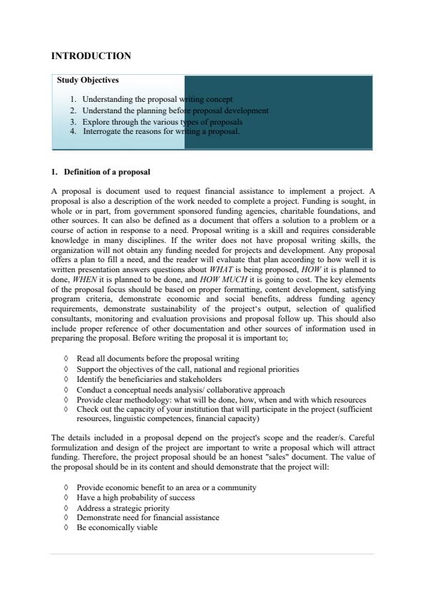 Page 1 – Research proposal writing and presentation EBCU005 Notes – Kenyaplex