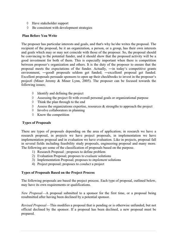 Page 2 – Research proposal writing and presentation EBCU005 Notes – Kenyaplex