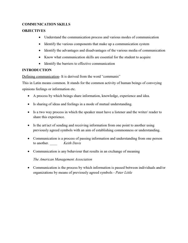 Page 1 – AMT 101: Communication Skills Notes – Kenyaplex