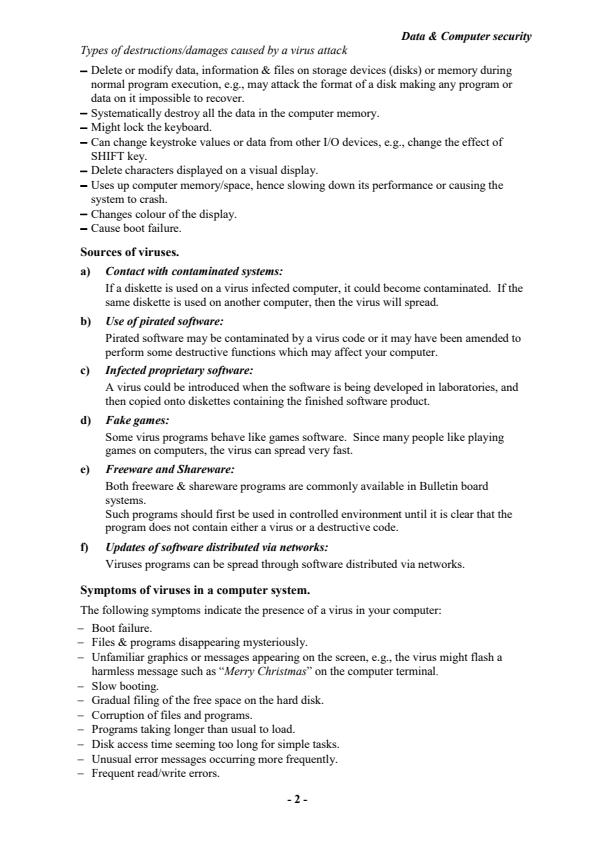 Page 2 – CSS 103: Data Security and Control Notes – Kenyaplex