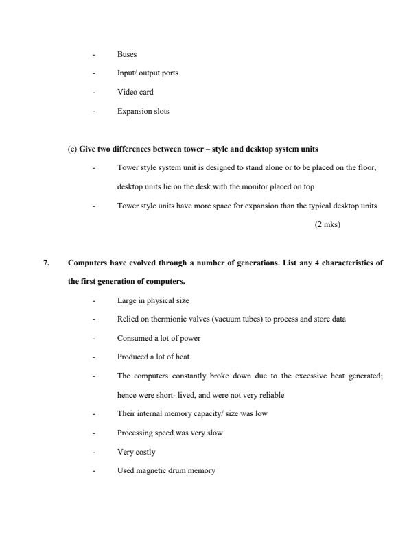 Page 4 – KCSE Computer Studies Revision Booklet – Kenyaplex