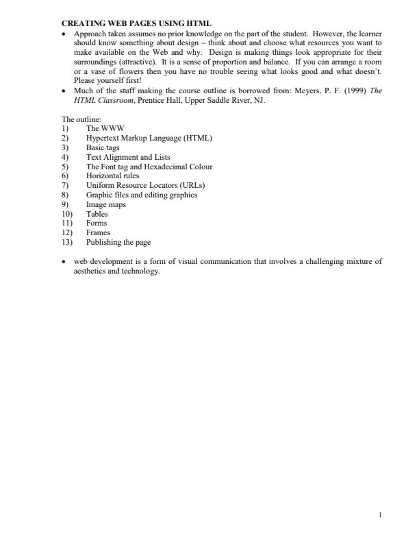Page 1 – Web Design HTML Notes – Kenyaplex