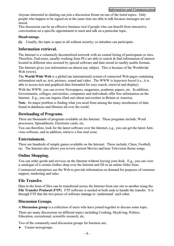 Page 4 – Internet and Email Notes – Kenyaplex