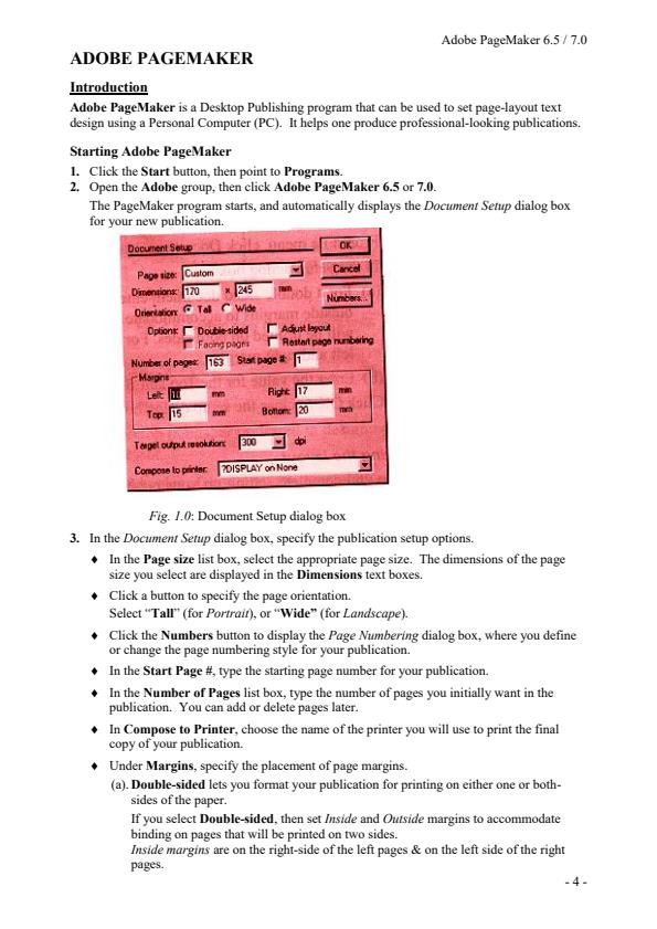 Page 1 – Adobe Pagemaker - Publisher Notes – Kenyaplex