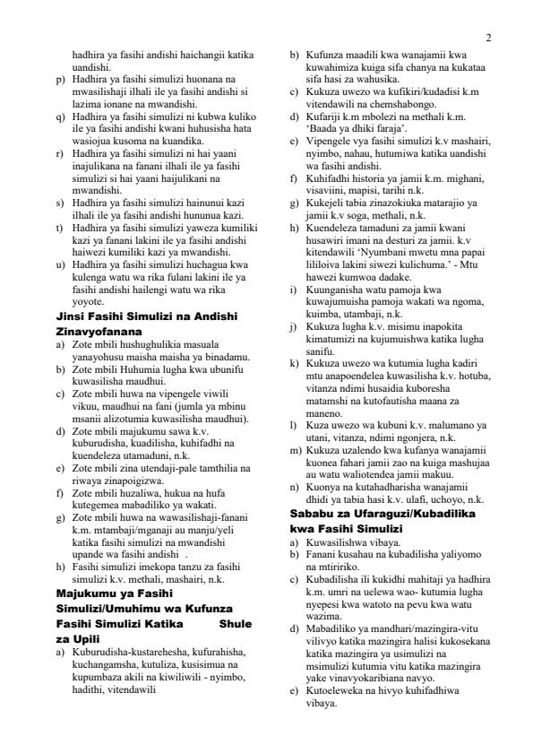 Page 2 – KIS2113: Oral Literature in Kiswahili – Kenyaplex