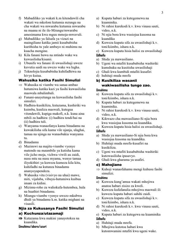 Page 3 – KIS2113: Oral Literature in Kiswahili – Kenyaplex