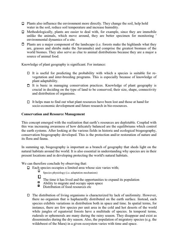 Page 4 – BHU2210: Biogeography Notes – Kenyaplex