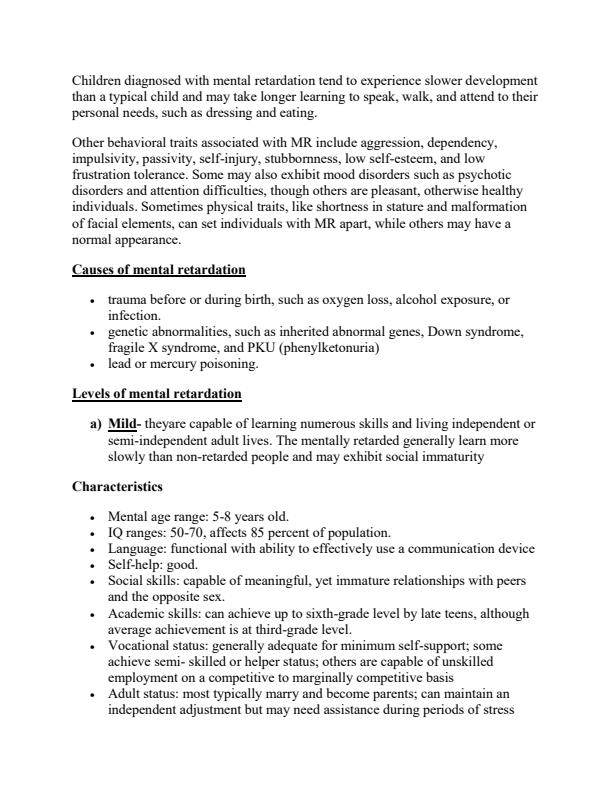 Page 2 – Social rehabilitation and reintegration notes on developmental disabilities social work module 3 Notes – Kenyaplex