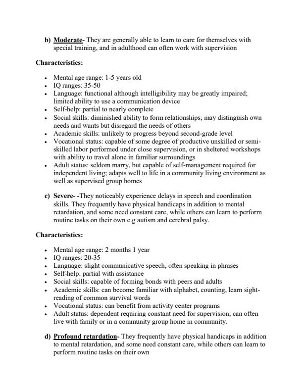 Page 3 – Social rehabilitation and reintegration notes on developmental disabilities social work module 3 Notes – Kenyaplex