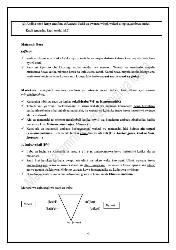 Page 3 – Kiswahili Notes: Matumizi ya Lugha – Kenyaplex