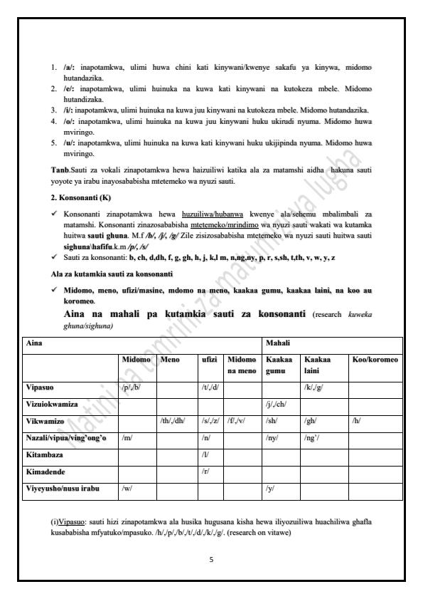 Page 4 – Kiswahili Notes: Matumizi ya Lugha – Kenyaplex