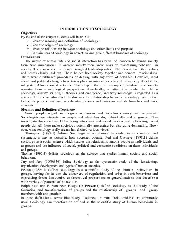 Page 1 – BEP4108: Sociology of Education Notes – Kenyaplex